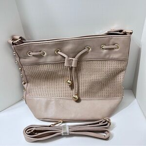Shoulder bag with strap light tan/cream colour